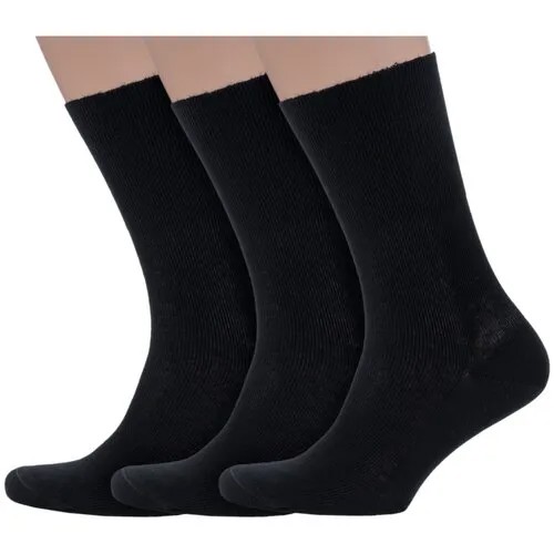 Носки Dr. Feet, 3 пары, размер 25, черный