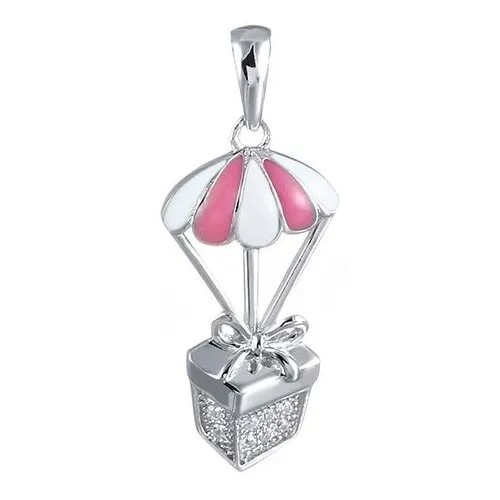 Подвеска с эмалью и фианитами из серебра IP1421-PD-ENAM-001-WG JV