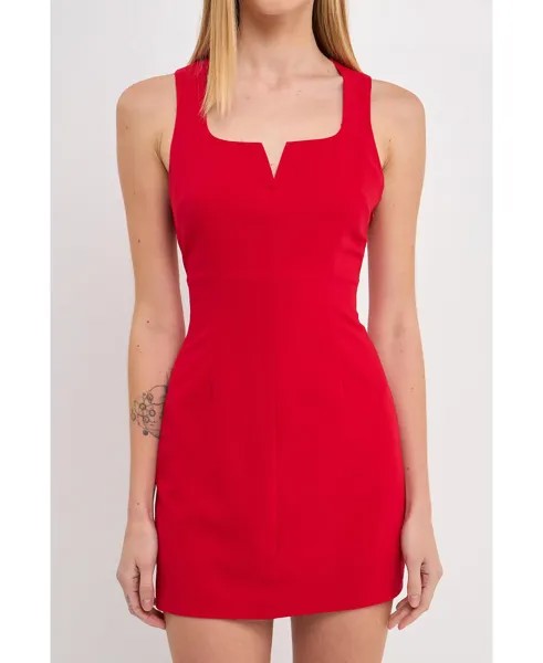 Женское структурированное мини-платье endless rose, красный