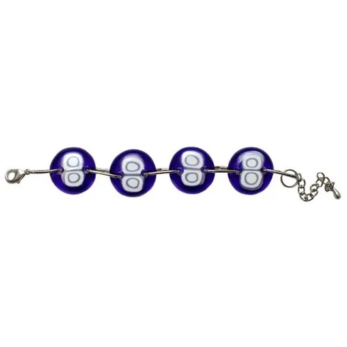 Браслет-цепочка Divetro, муранское стекло, размер 16 см, синий