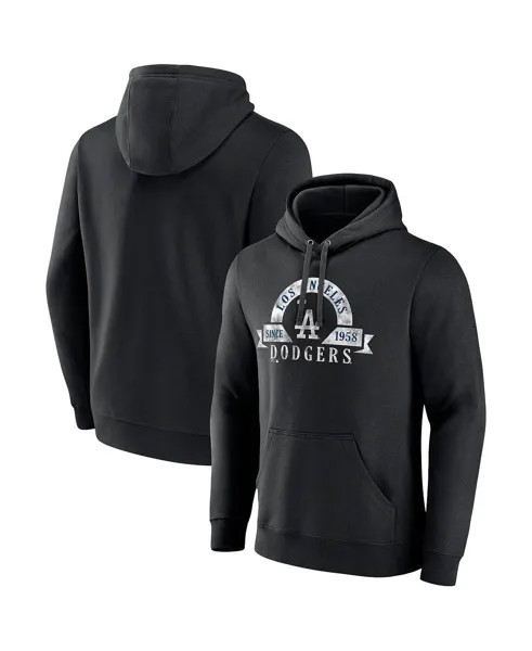 Мужская фирменная черная толстовка с капюшоном los angeles dodgers big and tall utility pullover Fanatics, черный