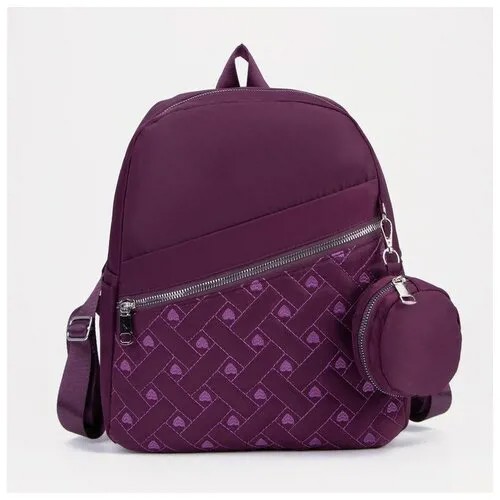 Рюкзак RECOM, текстиль, фиолетовый, черный