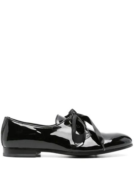 Moschino лакированные туфли на шнуровке, черный