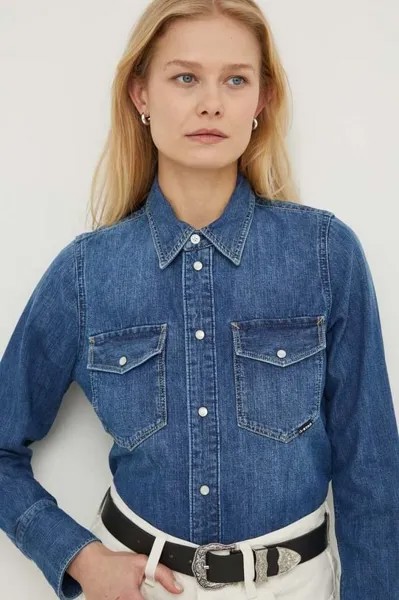 Джинсовая рубашка G-Star Raw, синий