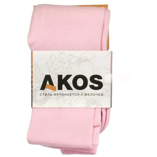 Колготки AKOS для девочек, классические, без шортиков, размер 146/152, розовый