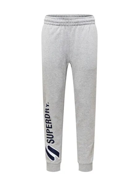 Зауженные тренировочные брюки Superdry, пестрый серый