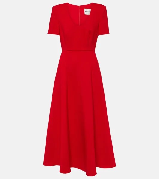 Платье миди из крепа Roland Mouret, красный