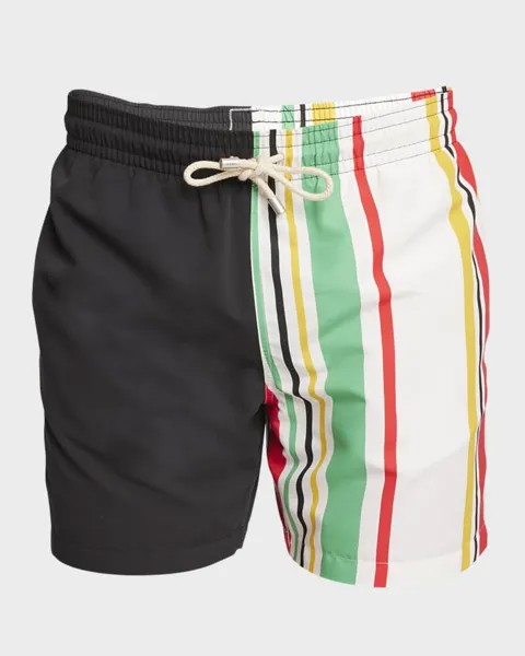 Мужские асимметричные шорты для плавания в полоску из коллаборации с Paula's Ibiza Loewe