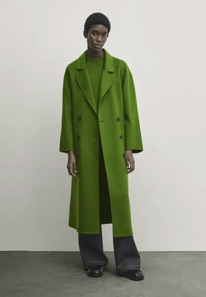 Пальто классическое DOUBLE BREASTED Massimo Dutti, цвет dark green