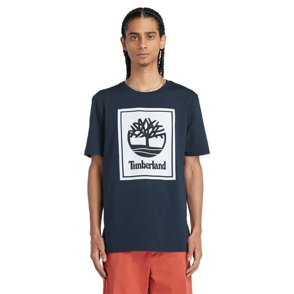 Футболка с коротким рукавом Timberland Stack Logo, синий