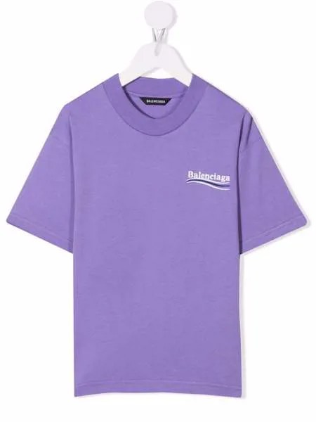 Balenciaga Kids футболка с логотипом