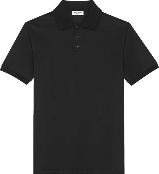 Поло Saint Laurent Logo Polo 'Black', черный