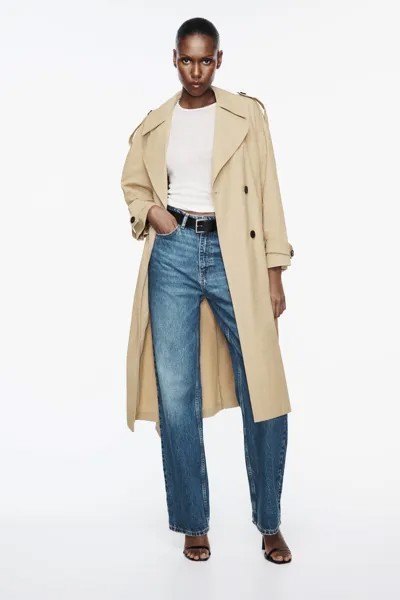 Водоотталкивающий тренч ZARA, кэмел