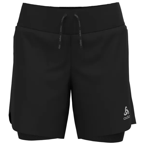 Шорты для бега Odlo Women's 2 in 1 Short X Alp Trail 6 Inch, черный