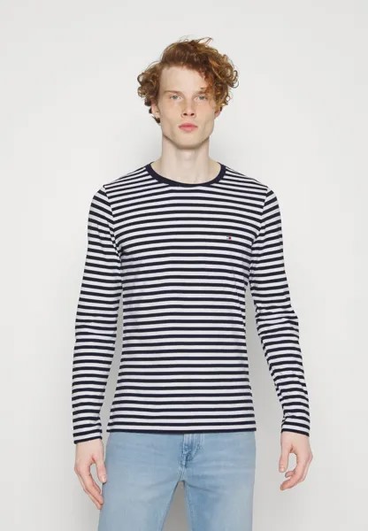 Футболка с длинным рукавом SLIM FIT LONG SLEEVE TEE Tommy Hilfiger, небо пустыни/белый