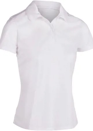 Поло для тенниса женское DRY 100 белое, размер: 42, цвет: Белоснежный ARTENGO Х Декатлон