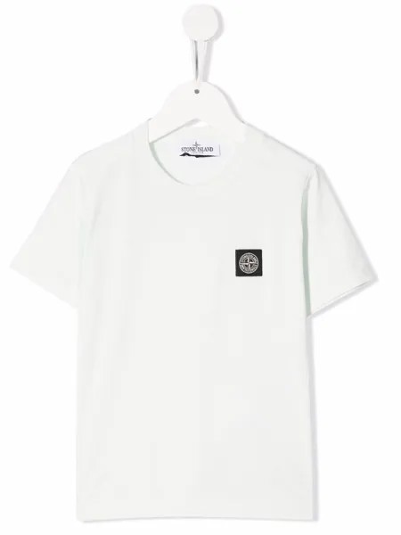 Stone Island Junior футболка с нашивкой-логотипом