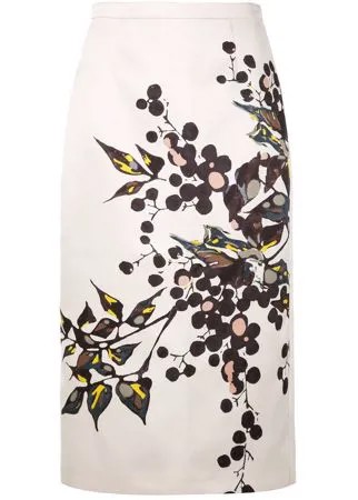 Rochas юбка-карандаш с цветочным принтом