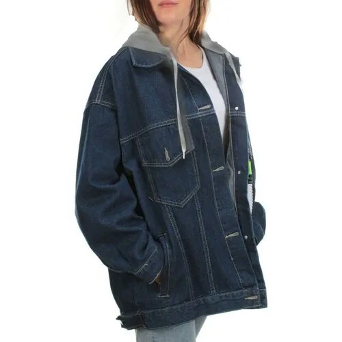 Джинсовая куртка , размер 56/58, синий