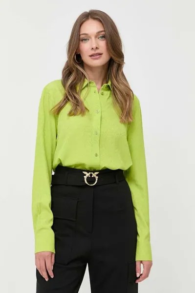 Рубашка с добавлением шелка Pinko, зеленый