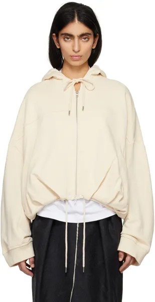 Бежевый худи-кокон Dries Van Noten