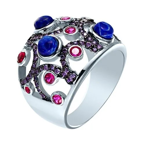 Кольцо ELEMENT47 серебро, 925 проба, лазурит, размер 17