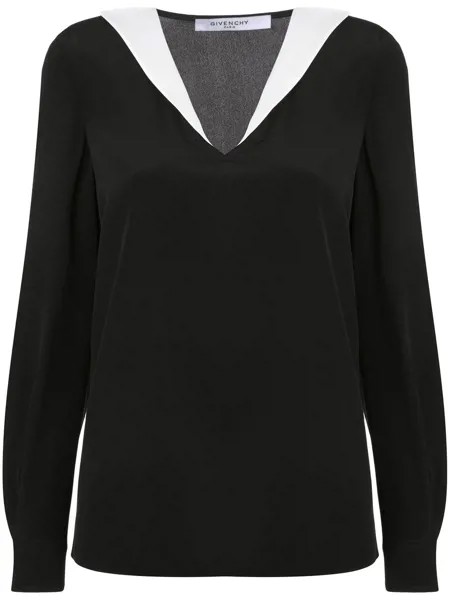 Givenchy блузка с контрастным воротником