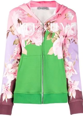 Valentino худи на молнии с логотипом