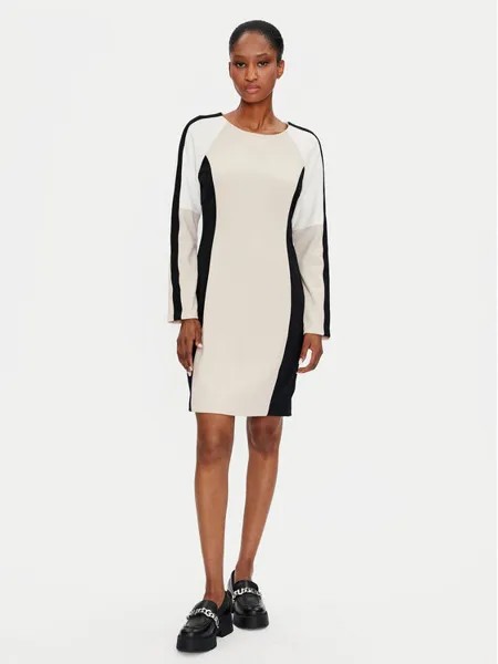 Дневное платье regular fit Dkny, бежевый