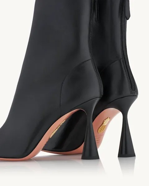 Черные кожаные ботинки Amore 95 Aquazzura, черный