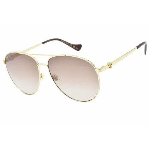 Солнцезащитные очки GUCCI GG1088S, золотой, коричневый
