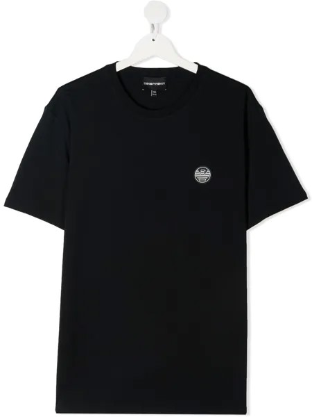 Emporio Armani Kids футболка с нашивкой-логотипом