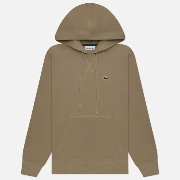 Женская толстовка Lacoste Loose Fit Cotton Blend Hoodie бежевый, Размер M