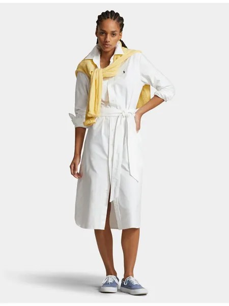Платье-рубашка прямого кроя Polo Ralph Lauren, белый
