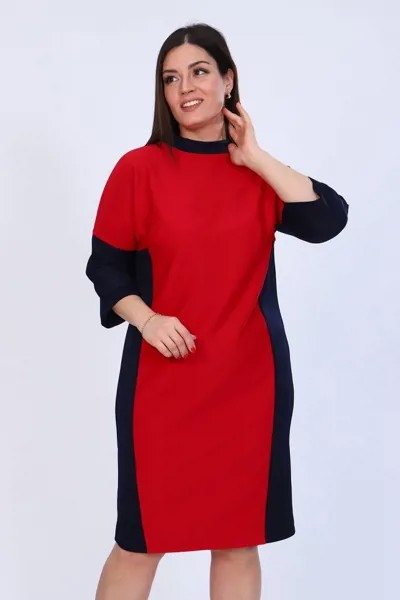 Платье трикотажное Гения (красно-синее) рр