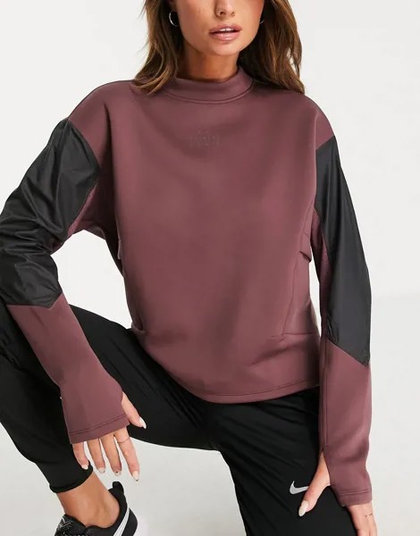 Фиолетовый свитшот с круглым вырезом Nike Run Division Dri-FIT-Фиолетовый цвет