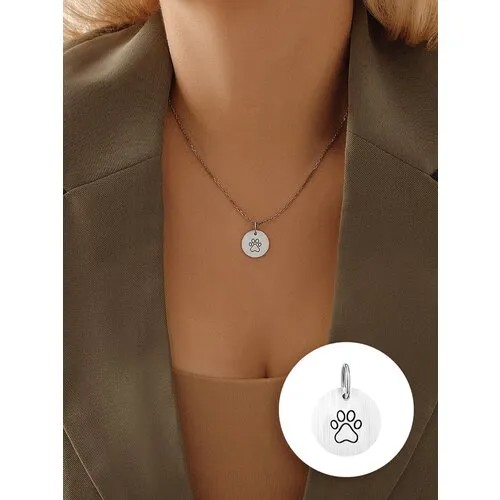 Подвеска SILVER24, серебро, 925 проба, гравировка, серебристый