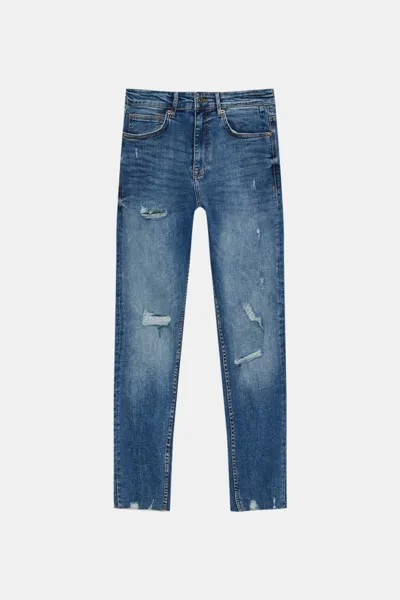 Джинсы мужские Pull&Bear PUL554833006 синие 40 EU. Доставка из-за рубежа.