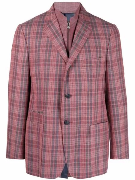 Corneliani однобортный пиджак в клетку