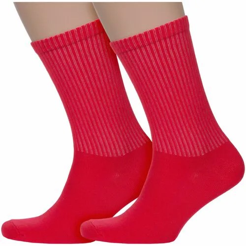 Носки PARA socks, комплект, 2 пары, размер 27-29, красный