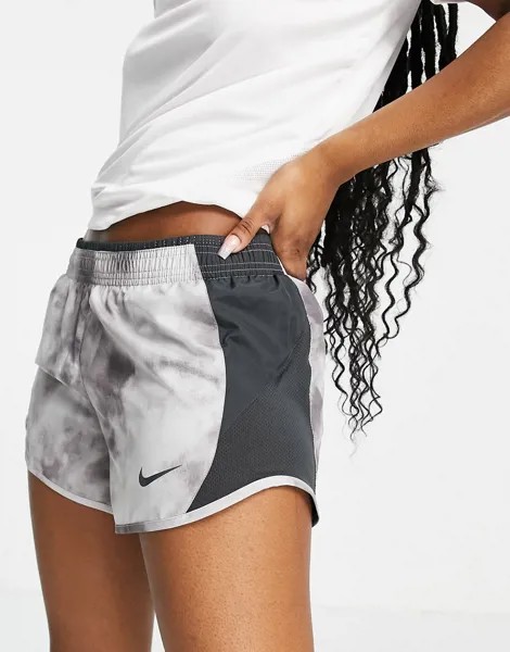 Серые шорты с принтом тай-дай Nike Running Icon Clash 10k-Серый