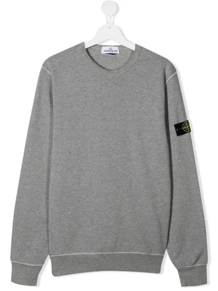 Stone Island Junior толстовка с нашивкой-логотипом