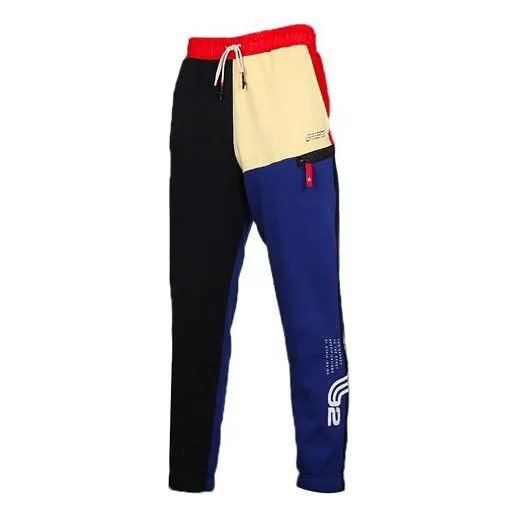 Спортивные штаны Nike Kyrie Irving Basketball Casual Sports Fleece Knit Long Pants Colorblock, цвет colorblock