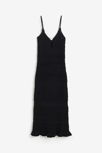 Платье женское H&M 1155364002 черное 4XL (доставка из-за рубежа)