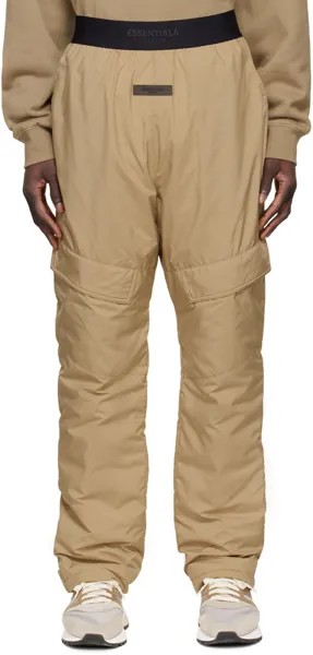 Светло-коричневые брюки карго из полиэстера Essentials