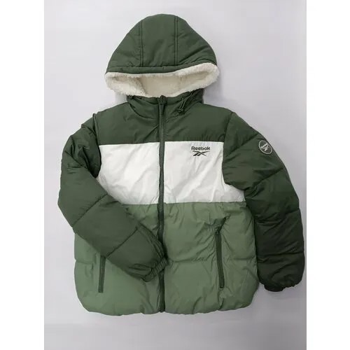 Пуховик Reebok Q4D Puffer Reversed Sherpa, размер XL, зеленый