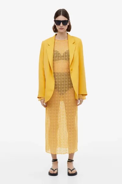 Кружевное платье H&M, желтый
