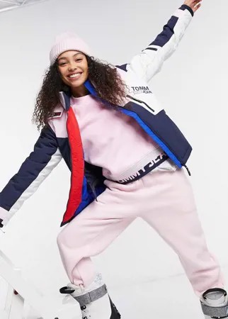 Темно-синяя сноубордическая куртка Tommy Jeans-Темно-синий
