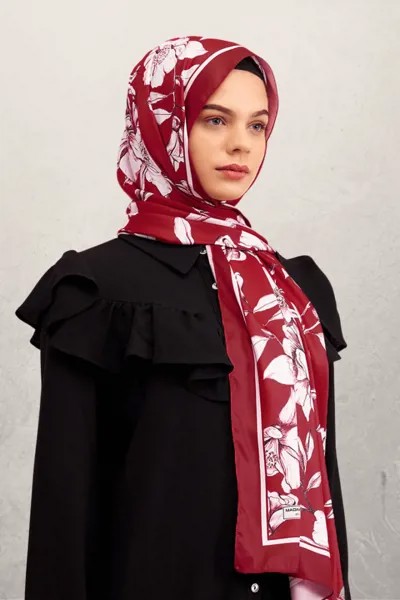 Палантин женский MADAME POLO 4969, бордовый (доставка из-за рубежа)