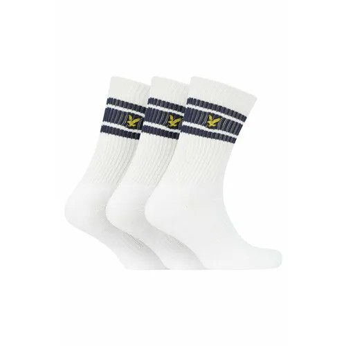 Носки Lyle & Scott GRANT, 3 пары, размер 40-46, белый